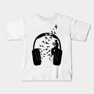 Headphone French Horn Kids T-Shirt